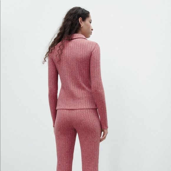 NWT Zara SOFT RIB POLO SHIRT - Picture 4 of 5